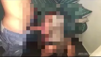 Tanlined Blonde Tgirl Rides Hard Cock